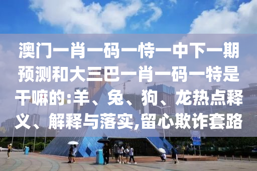 澳門(mén)一肖一碼一恃一中下一期預(yù)測(cè)和大三巴一肖一碼一特是干嘛的:羊、兔、狗、龍熱點(diǎn)釋義、解釋與落實(shí),留心欺詐套路