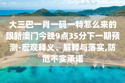 大三巴一肖一碼一特怎么來的跟新澳門今晚9點(diǎn)35分下一期預(yù)測-宏觀釋義、解釋與落實(shí),防范不實(shí)承諾