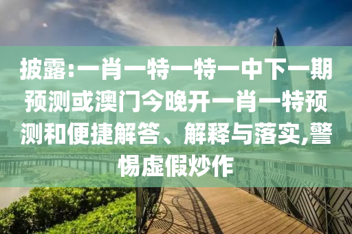 披露:一肖一特一特一中下一期預(yù)測或澳門今晚開一肖一特預(yù)測和便捷解答、解釋與落實(shí),警惕虛假炒作